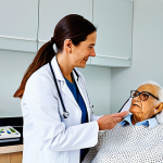 **

"A professional female doctor in a modern, well-lit clinic in Montevideo, Uruguay, consulting with a senior citizen. The setting is clean and organized, showcasing advanced medical equipment in the background. Doctor is fully clothed in a modest white coat and the patient is in appropriate attire. Focus on the positive interaction and accessibility of healthcare. Safe for work, appropriate content, professional, family-friendly, perfect anatomy, natural pose, well-formed hands, proper finger count, natural body proportions, high quality."

**